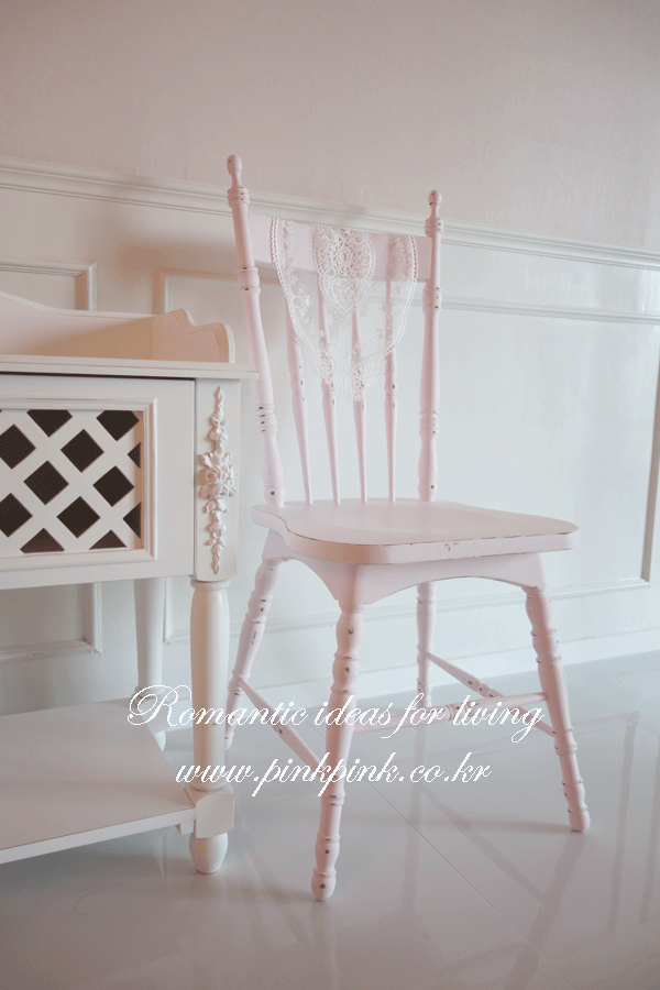 *쉐비 스웨그 아플리케 체어-핑크