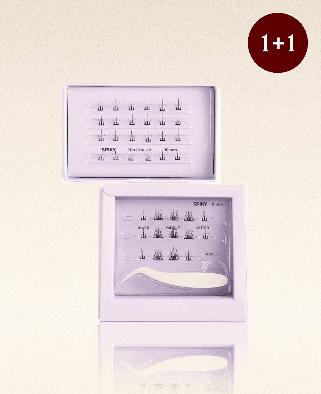 [1+1] 올리오 노글루 속눈썹 키트+싱글팩 세트 스파이키