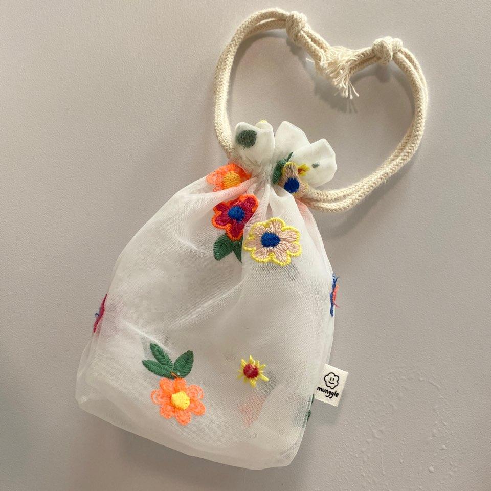 [뭉글상점] 꽃자수 뭉글파우치 2종