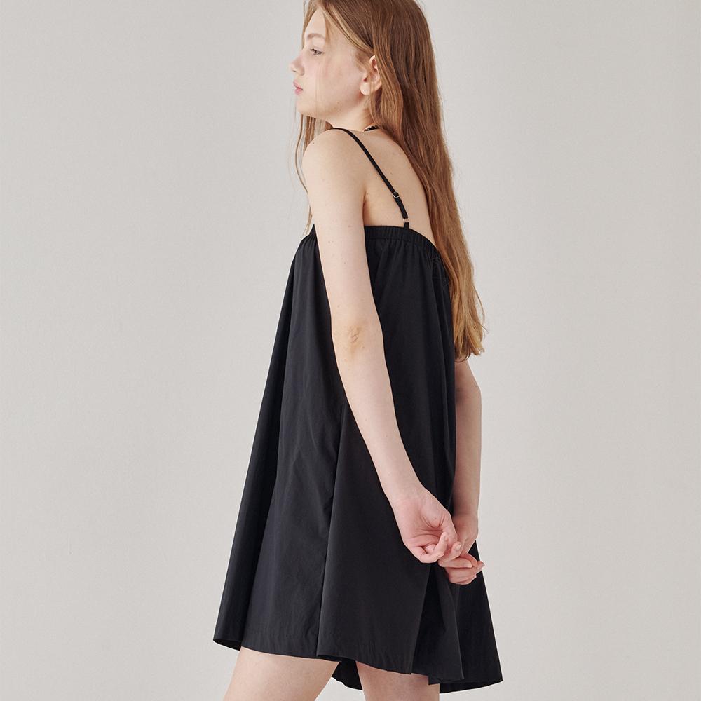 BANDING TUBE TOP SLEEVELESS MINI DRESS BLACK
