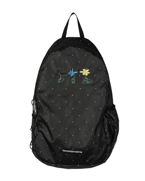 POLKA DOT SYMBOL EMBROIDERED BACKPACK (BLACK)