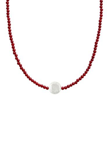 Flat Pearl Dew Drop Necklace RD