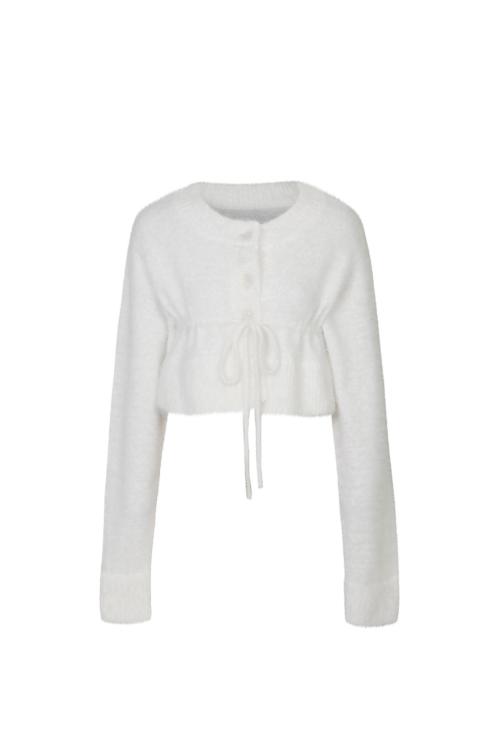 ANGELA KNIT CARDIGAN white