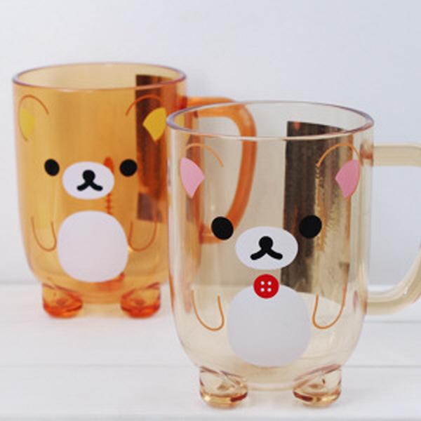 리락쿠마 입체 플라머그 250ml플라컵,양치컵