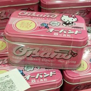 산리오 핼로키티 틴케이스 핑크 머리 고무줄