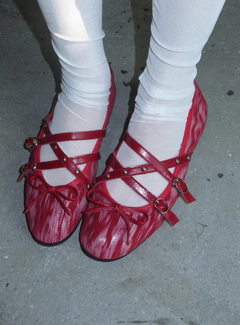 Cherry Rouge Strap Pumps