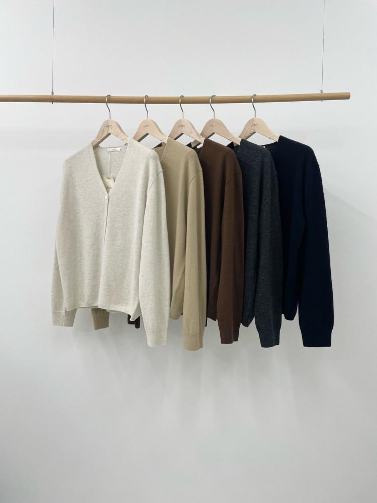 OBJECT 오브젝트 캐시미어 가디건 브이넥 루즈핏