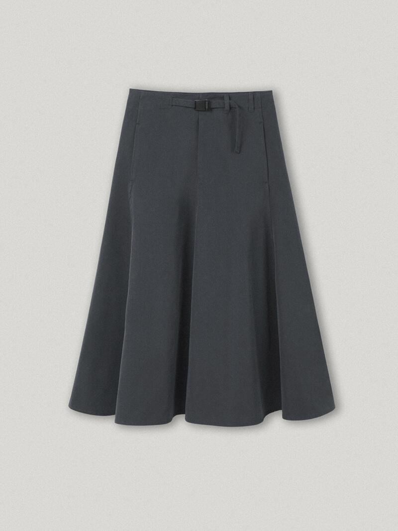 Charcoal Trip Belted Skirt (2nd)