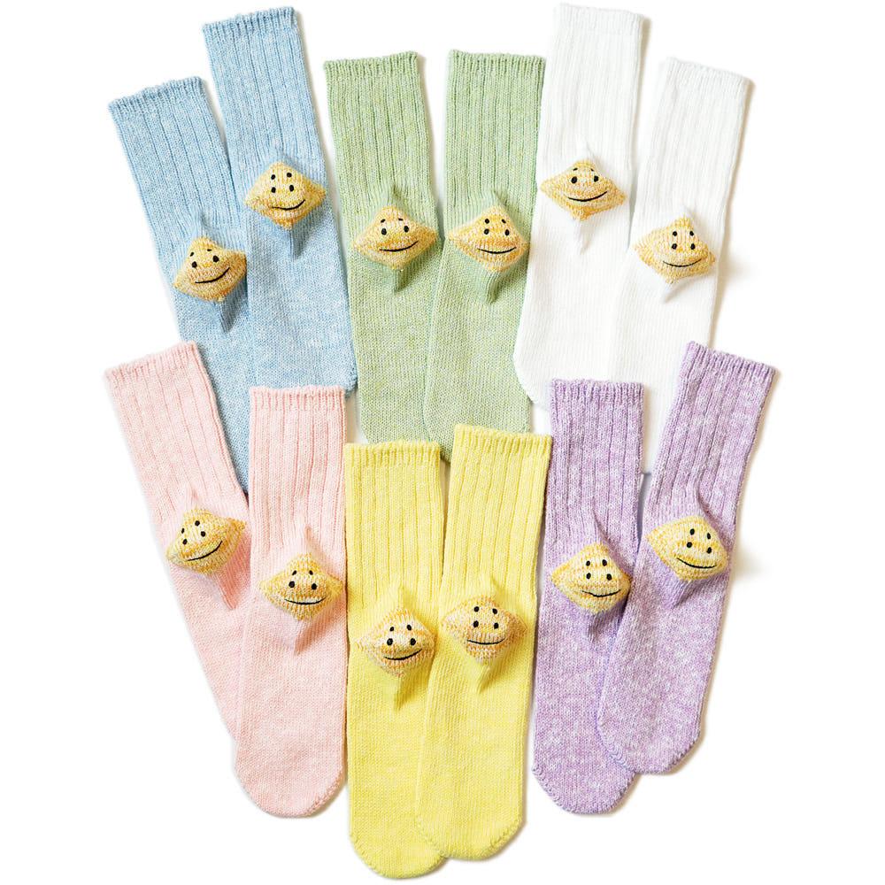 캐피탈 3x1리브 RAINBOWY HAPPY HEEL 삭스 EK 1363EK 1363XS