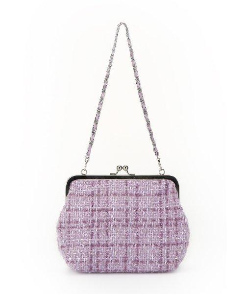 TWEED BAGUETTE BAG (lavender)
