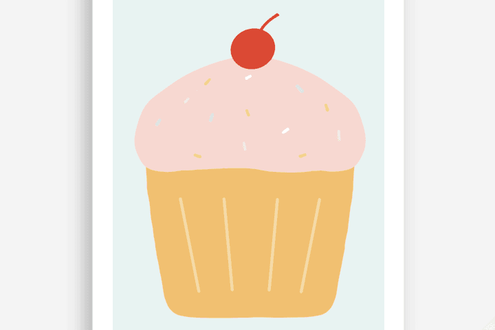 컵케이크 감성 인테리어 포스터