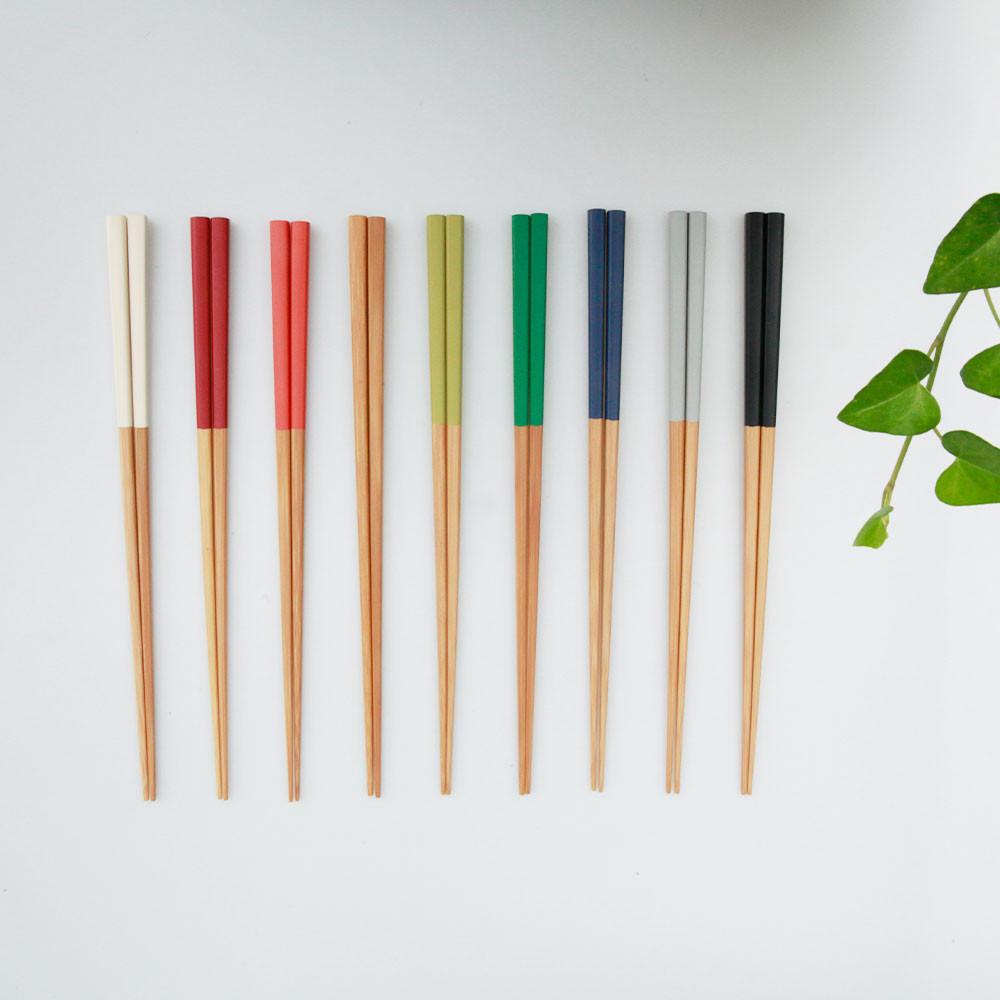 야마치쿠 스스케 23cm 천연 대나무 일본 젓가락 스퀘어 Yamachiku Susuke