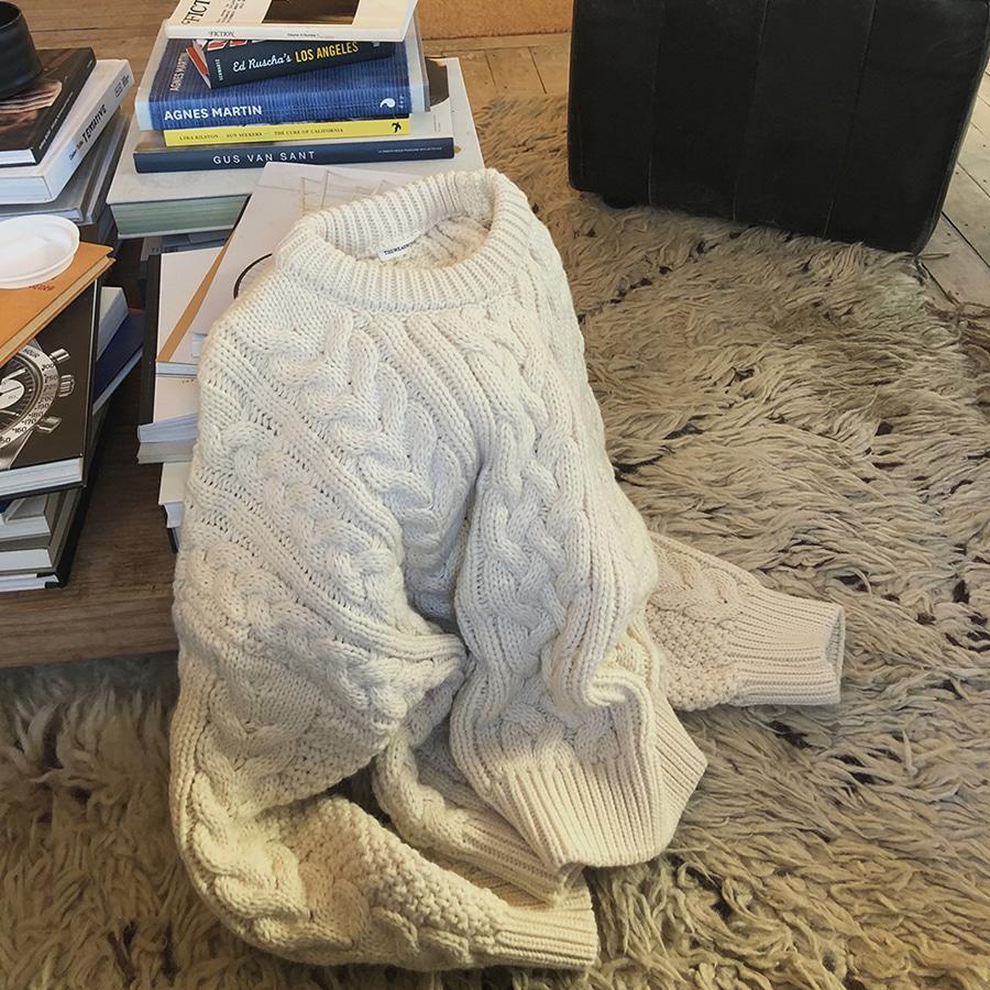 #오늘출발 WONT 스너그 꽈배기 니트