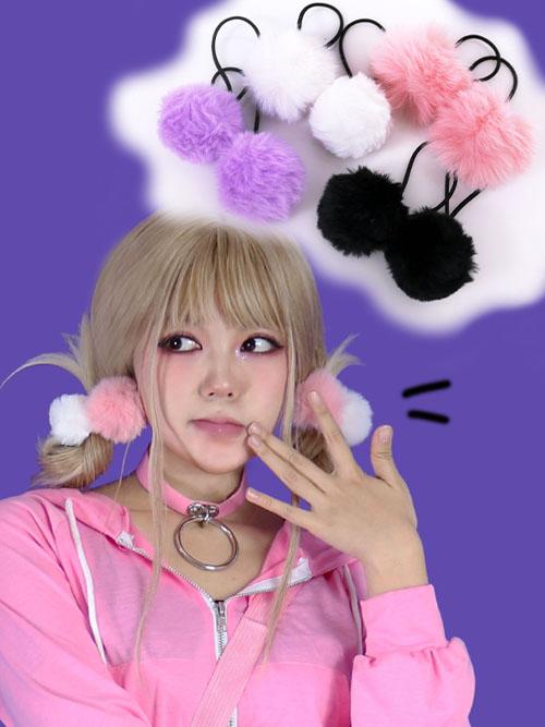 pompom hair band (4color/2개=1set)
