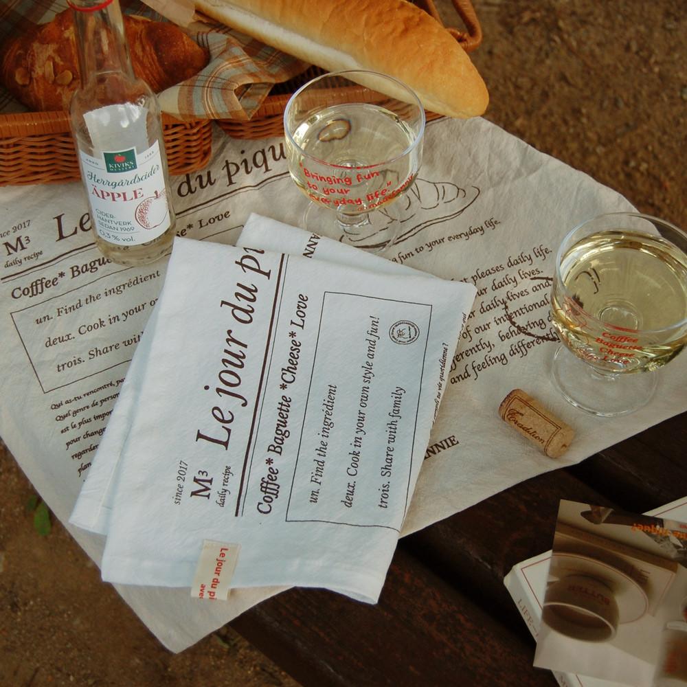 Le jour 르주르 피크닉 패브릭 페이퍼 키친크로스 테이블 매트 포스터