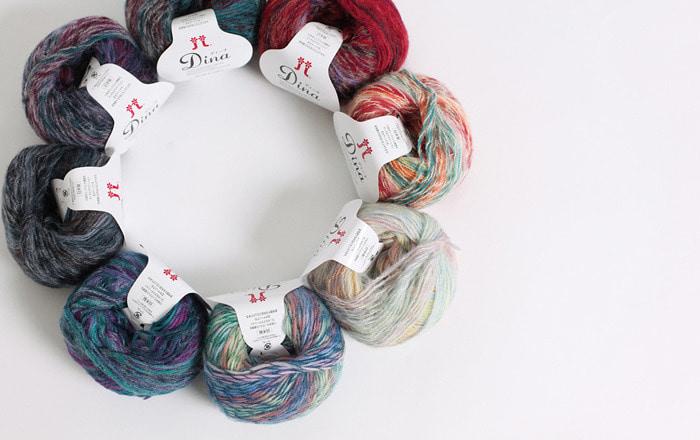 신색상 추가! 디나 DINA하마나카 Hamanaka독특한 색감의 그라데이션 / 울 알파카 혼방 부드럽고 가벼운 터치