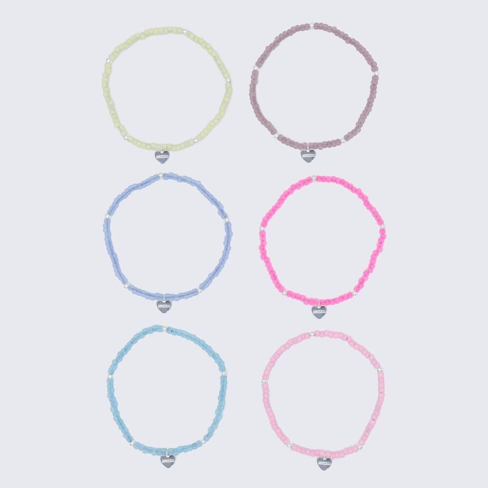 Pinco soft color beads Bracelet 젤리 소프트 컬러 레이어드 비즈 팔찌