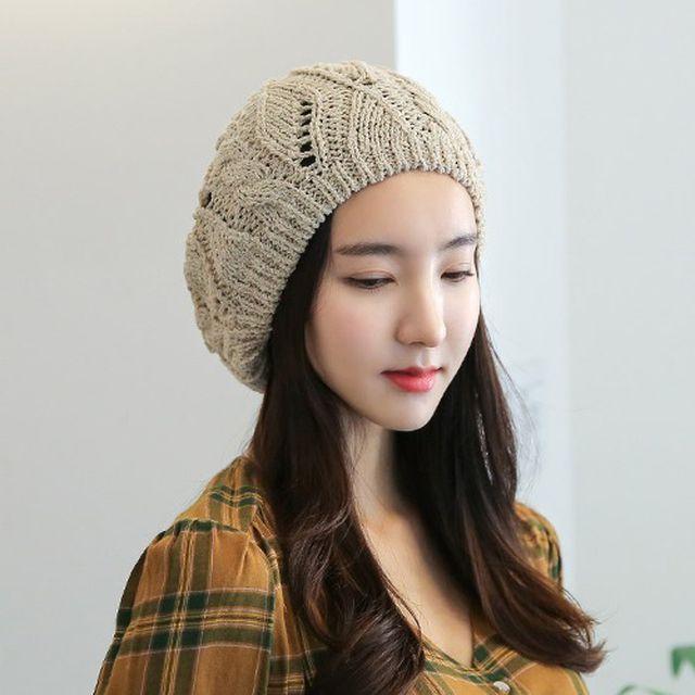 베레모 봄 여름 여성모자 고급 니트모자 썸니트윗베레