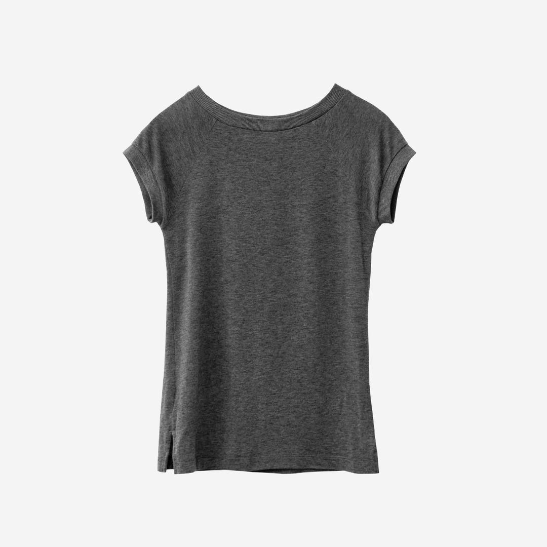 (04.18 PM5:00) women muted t-shirt - charcoal