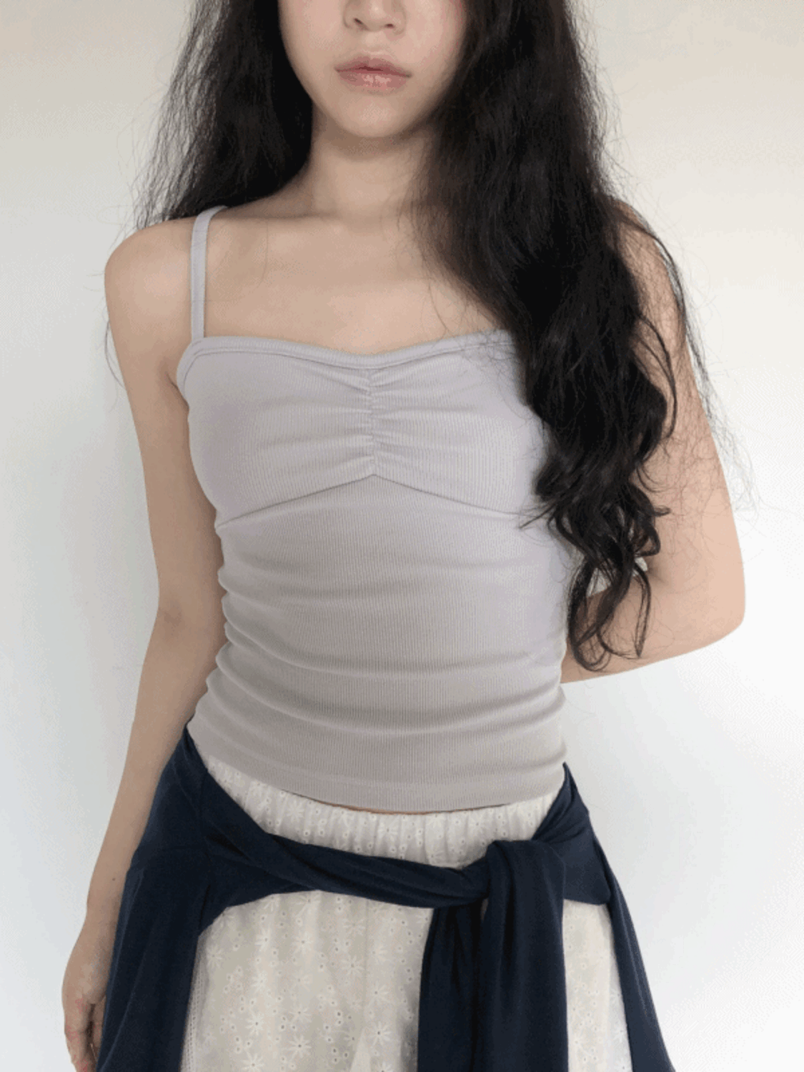 jasmine shirring sleeveless (4color) / 자스민 셔링 슬리브리스
