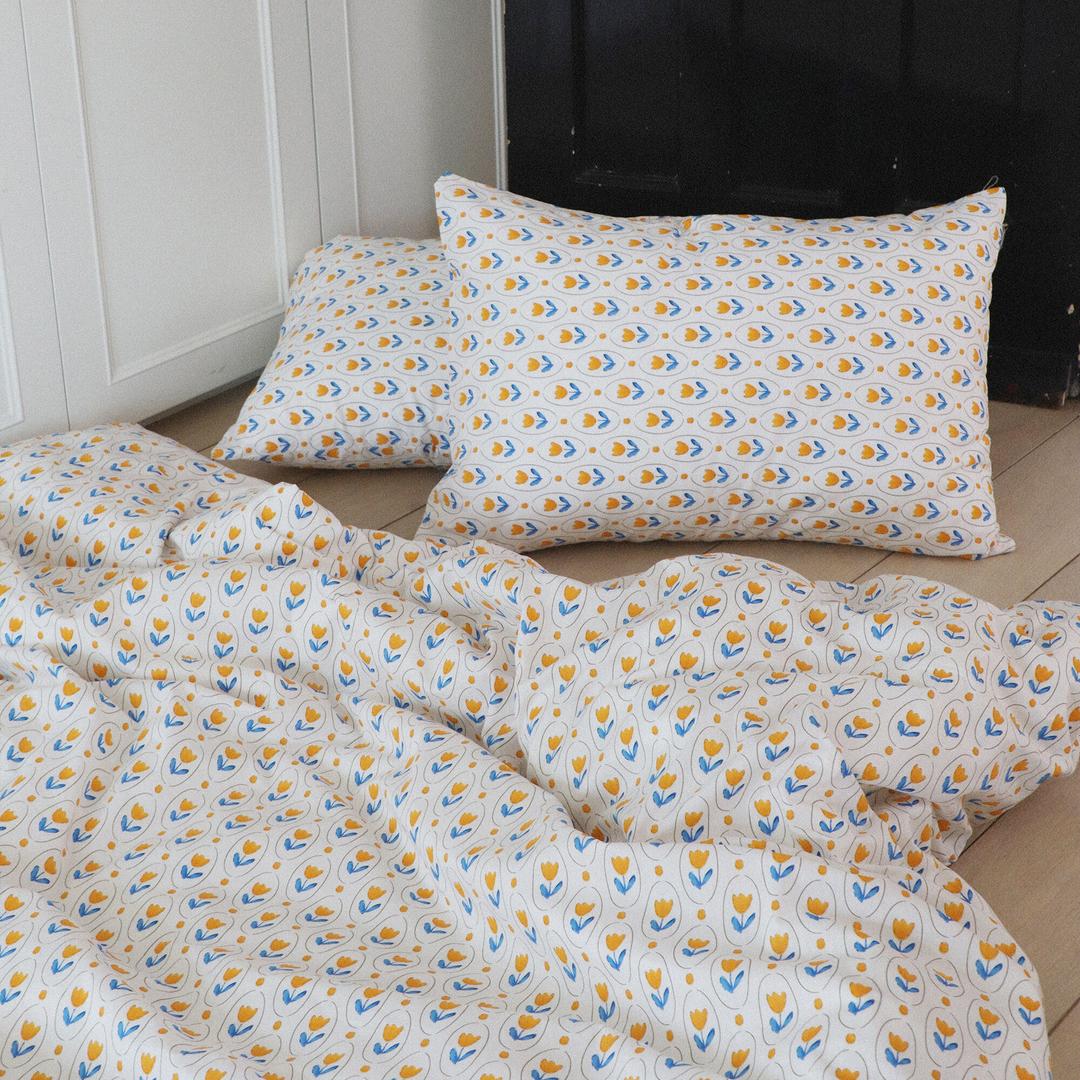 라운드 튤립 이불 커버