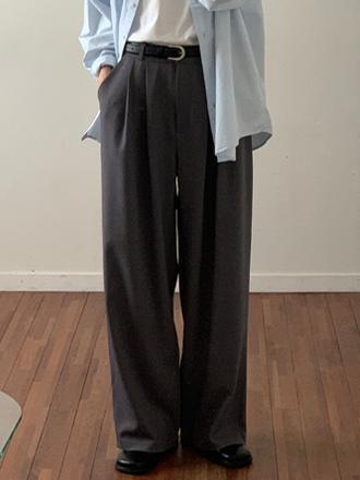 이프 와이드 슬랙스(2color)