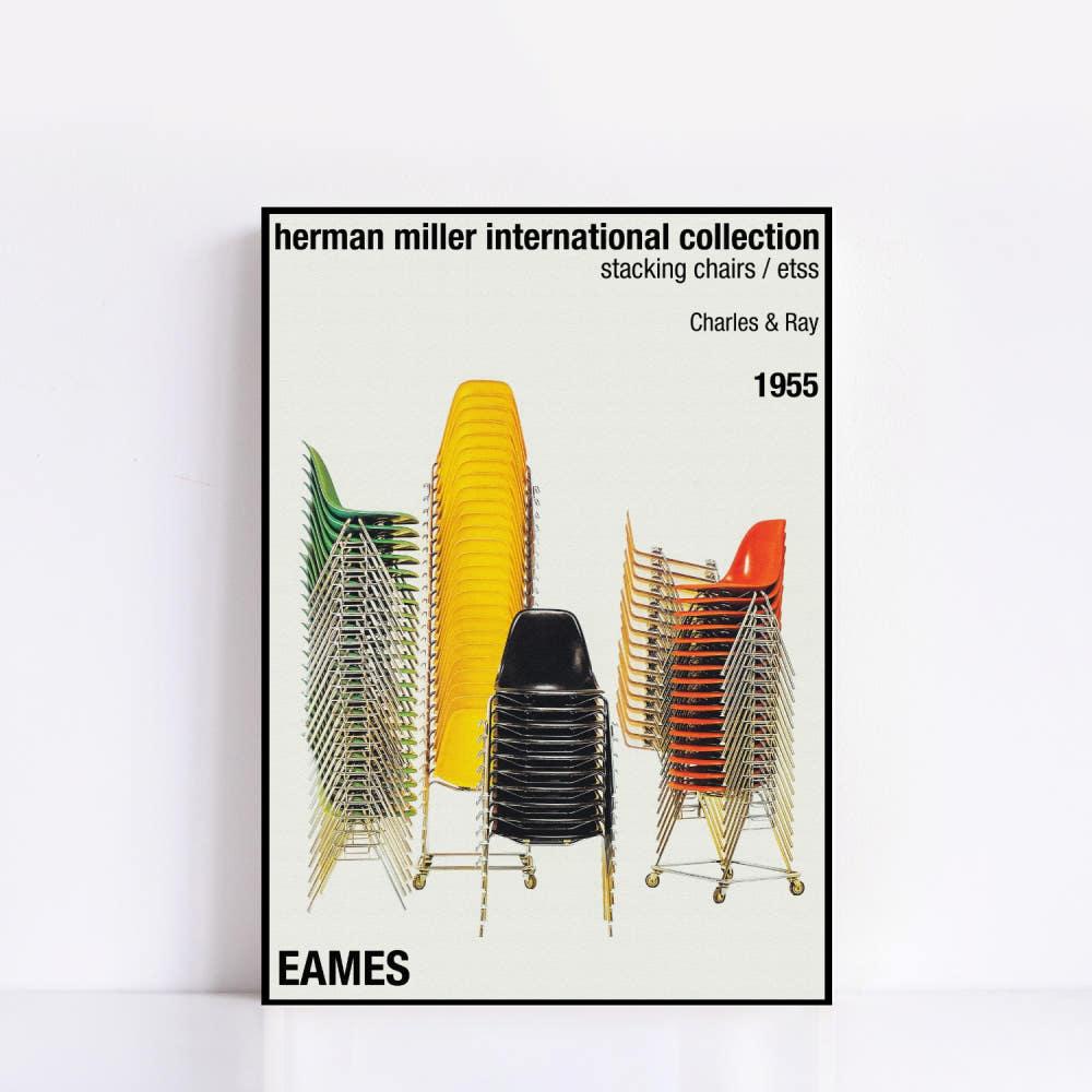 Art Poster #413(M) 임스체어포스터 1960년대 bauhaus midcentury modern 화이트인테리어 카페 서재 스튜디오 인테리어 사진 액자 벽걸이