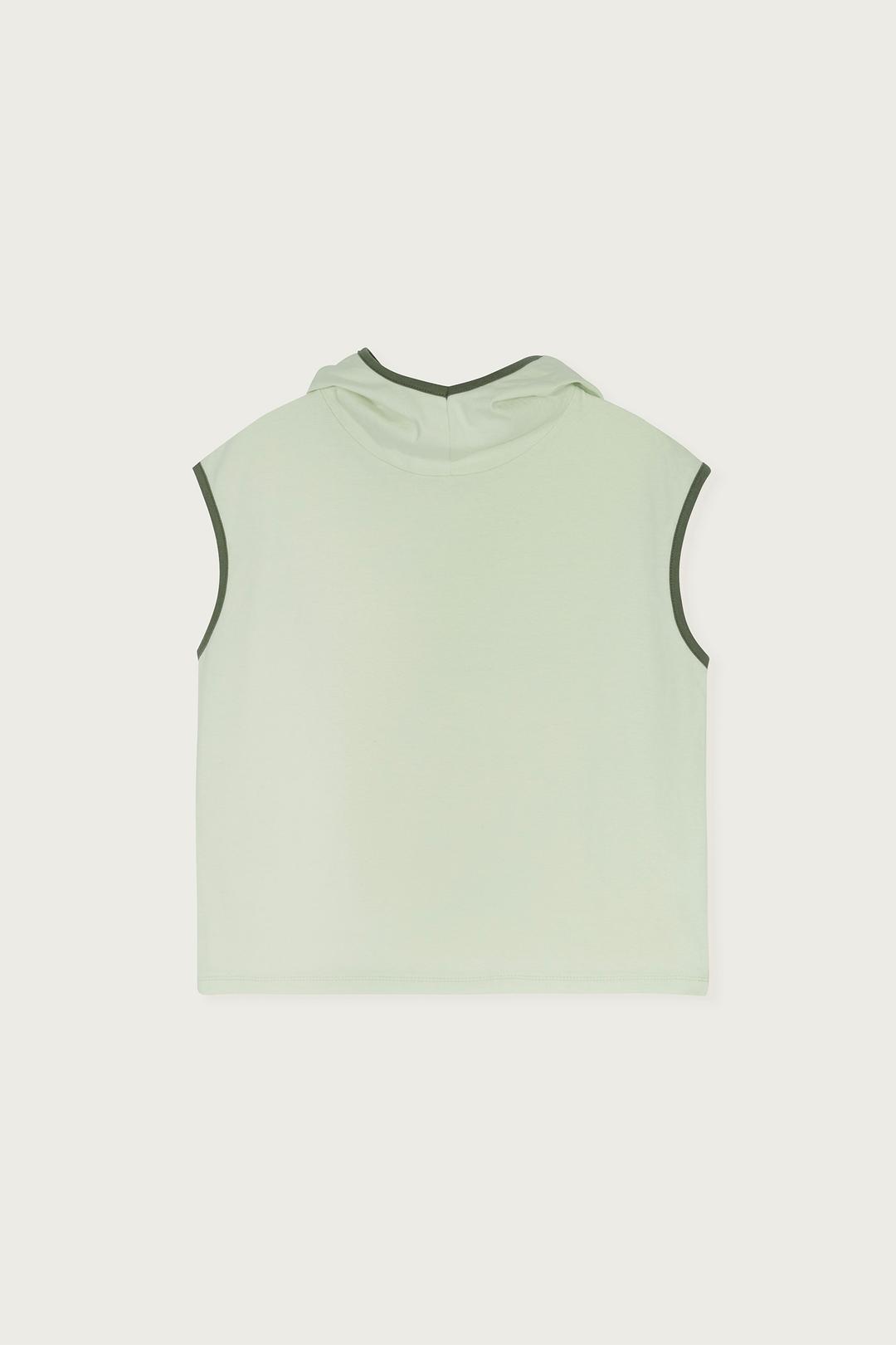 COLOUR SCHEME HOODED TOP TEA