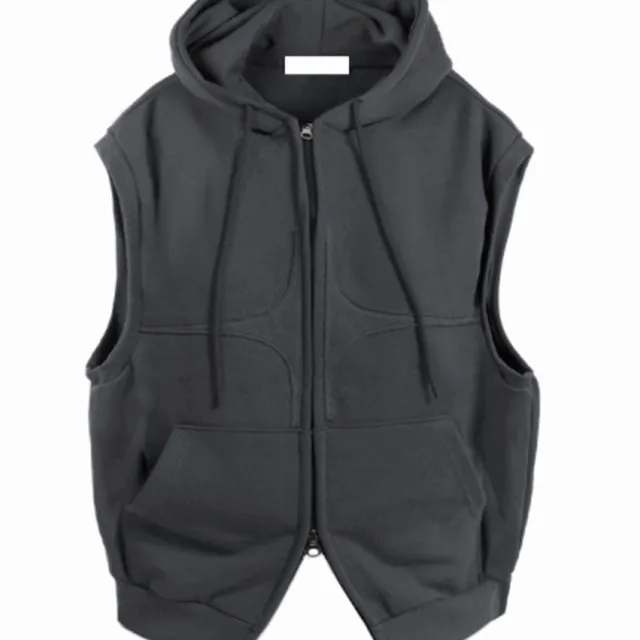 [차콜색당일] y2k 투웨이 별 빈티지 후드조끼