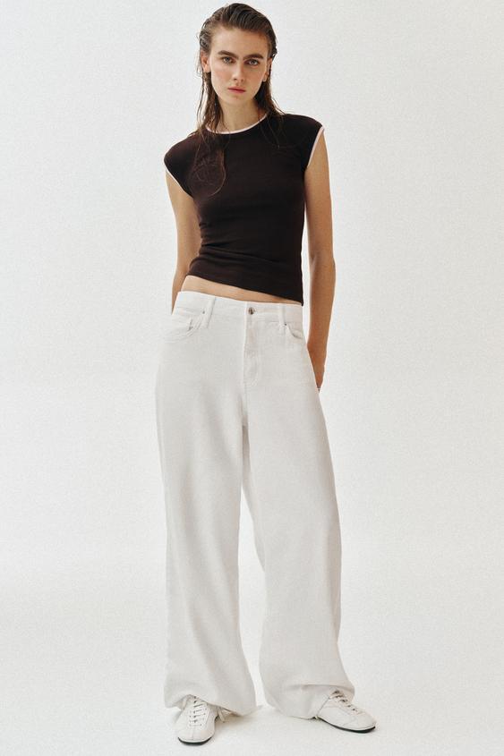 페이크 더블 숏 슬리브 티셔츠