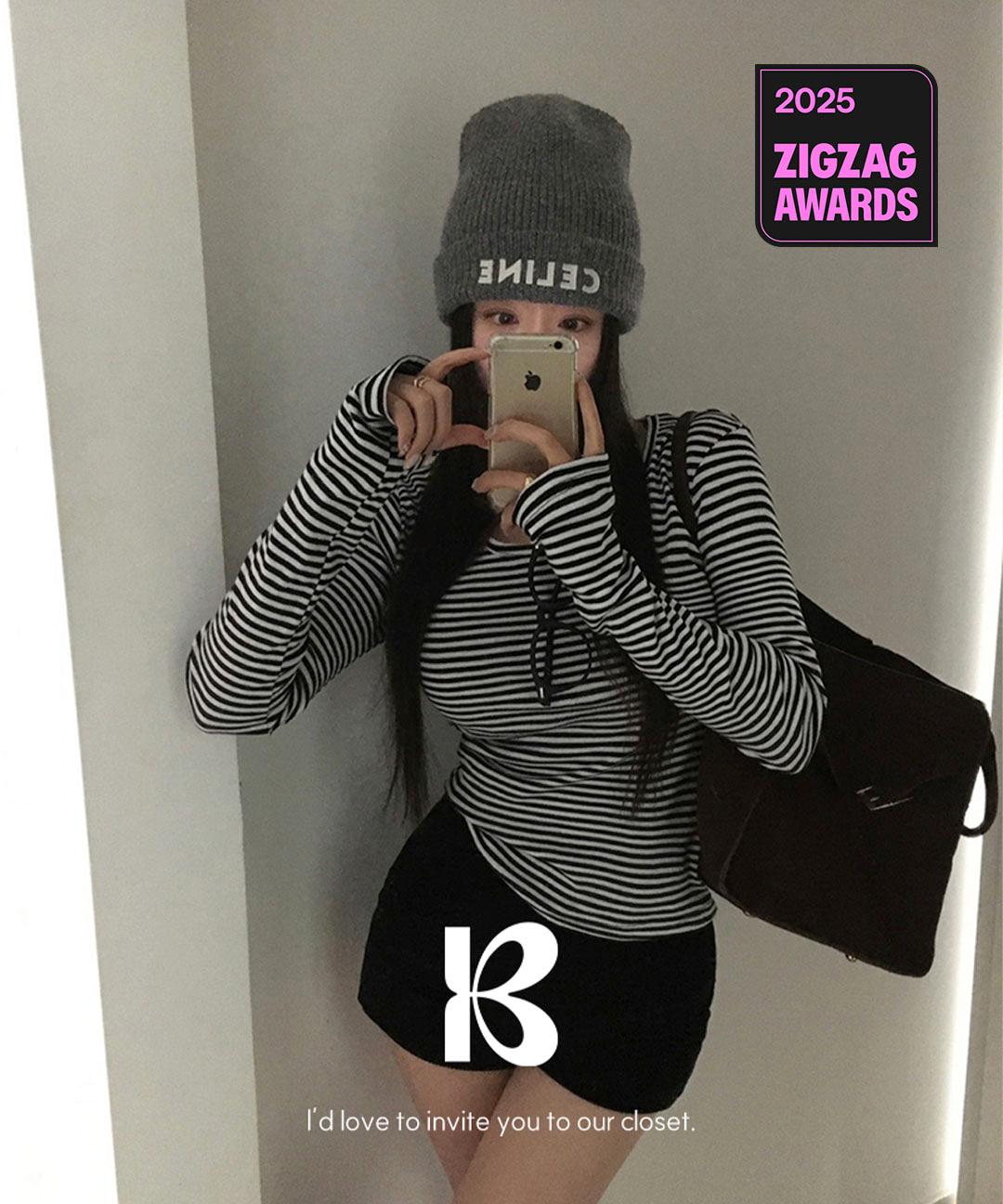 베이델리 [MADE/도트,무지ver.추가]쿠키 단가라 워머 레이어드 티셔츠