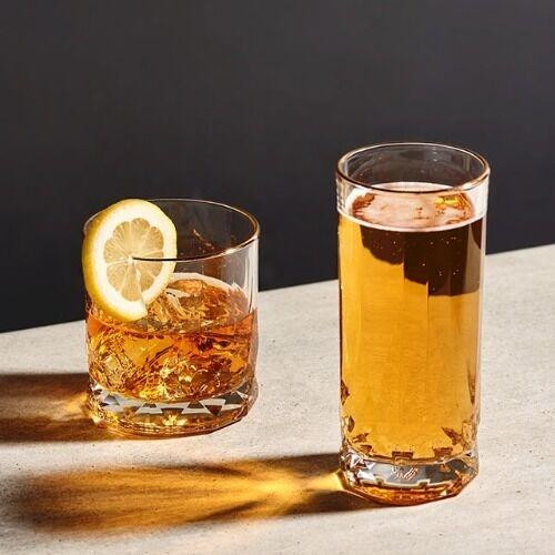 루시드 24k 골드라인 언더락 하이볼 유리잔