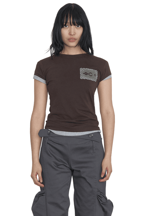 [3/9 예약발송] Doily Baby Tee, Espresso