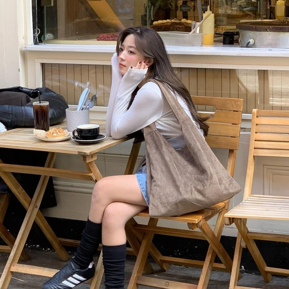 pera bag (suede) - taupe