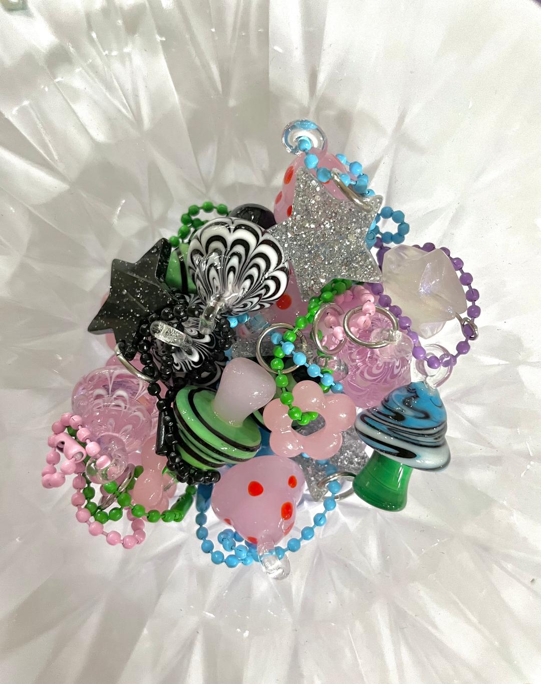 Mushrooms keyring
