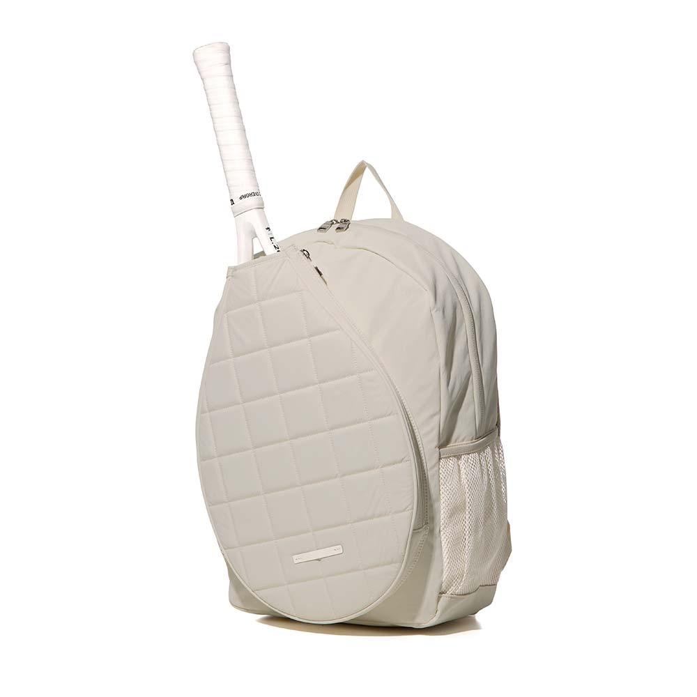 LOVEFORTY QUILTING RACKET BACKPACK BEIGE GRAY