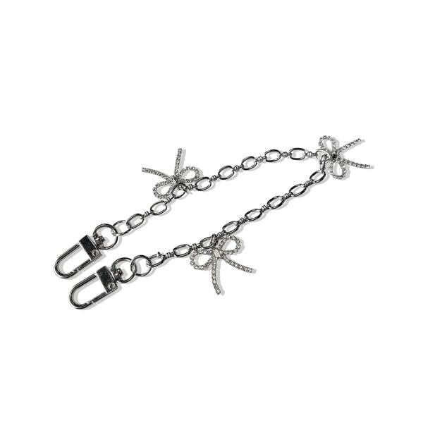 Ribbon pendant bag charm