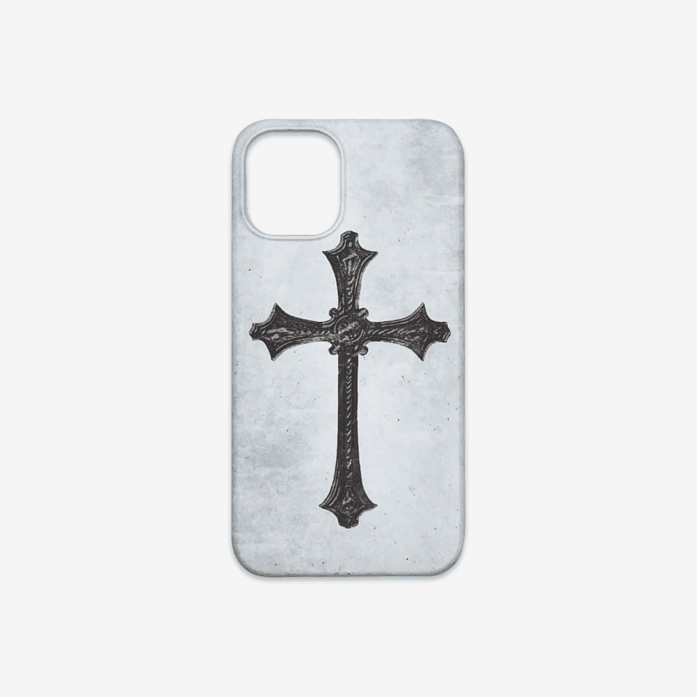cross hard phone case (matt white)