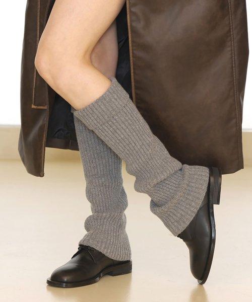 LEG WARMER / CASH MIX / RIB / LT GREY