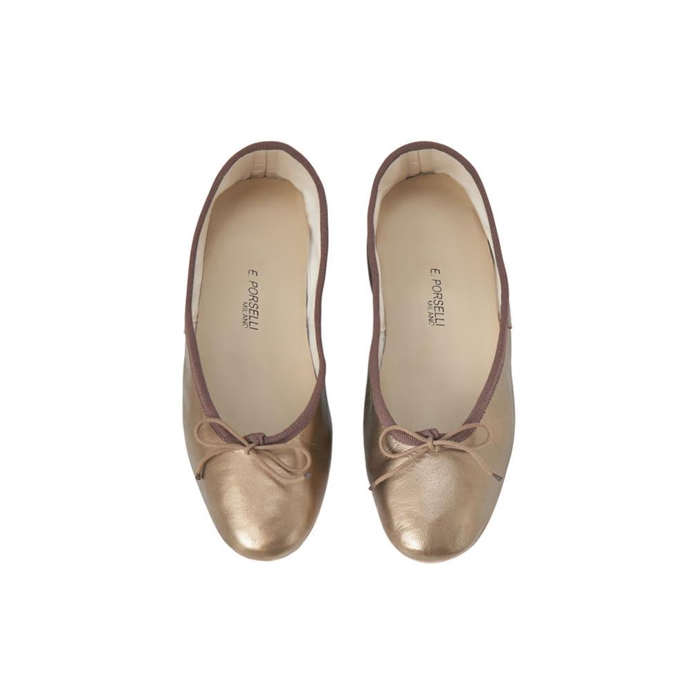 포셀리 레더 플랫 (브론즈)