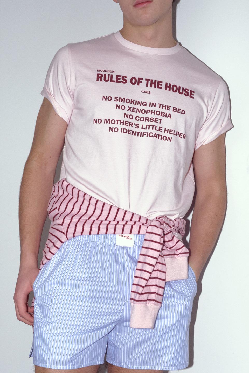 UNISEX, House Rules T-Shirt / R.Pink