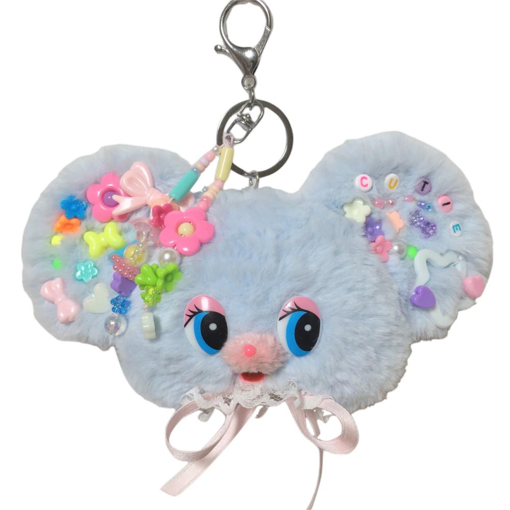 아야오요 수제인형 곰돌이 얼굴 키링