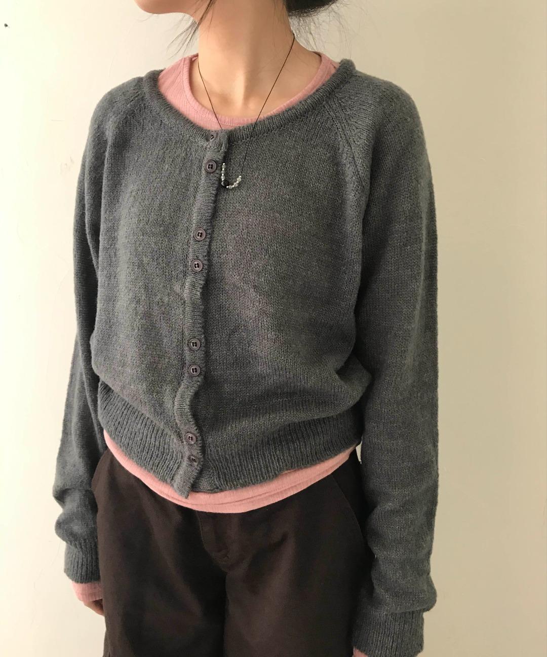 셉 라운드 크롭 가디건 (5color)