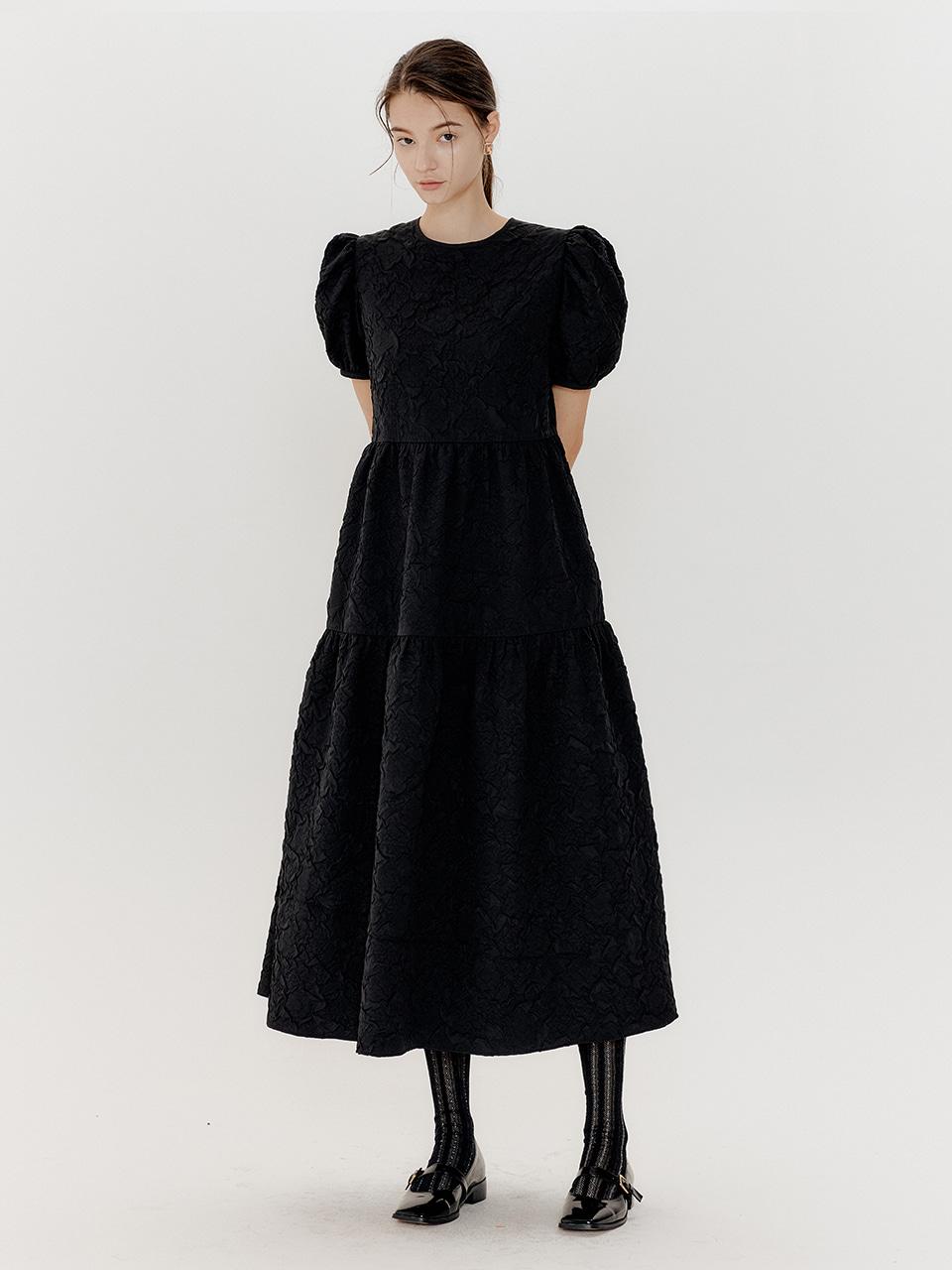 ROSE PATTERN MAXI DRESS_2COLORS