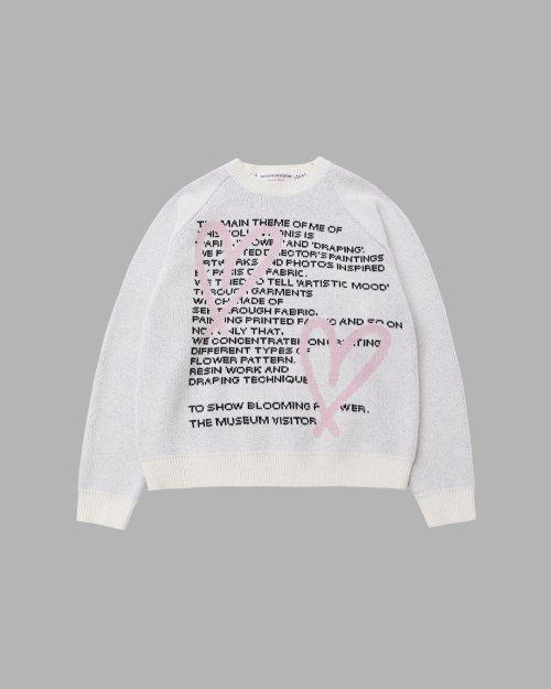 HEART SPRAY PRINTED KNIT (IVORY)
