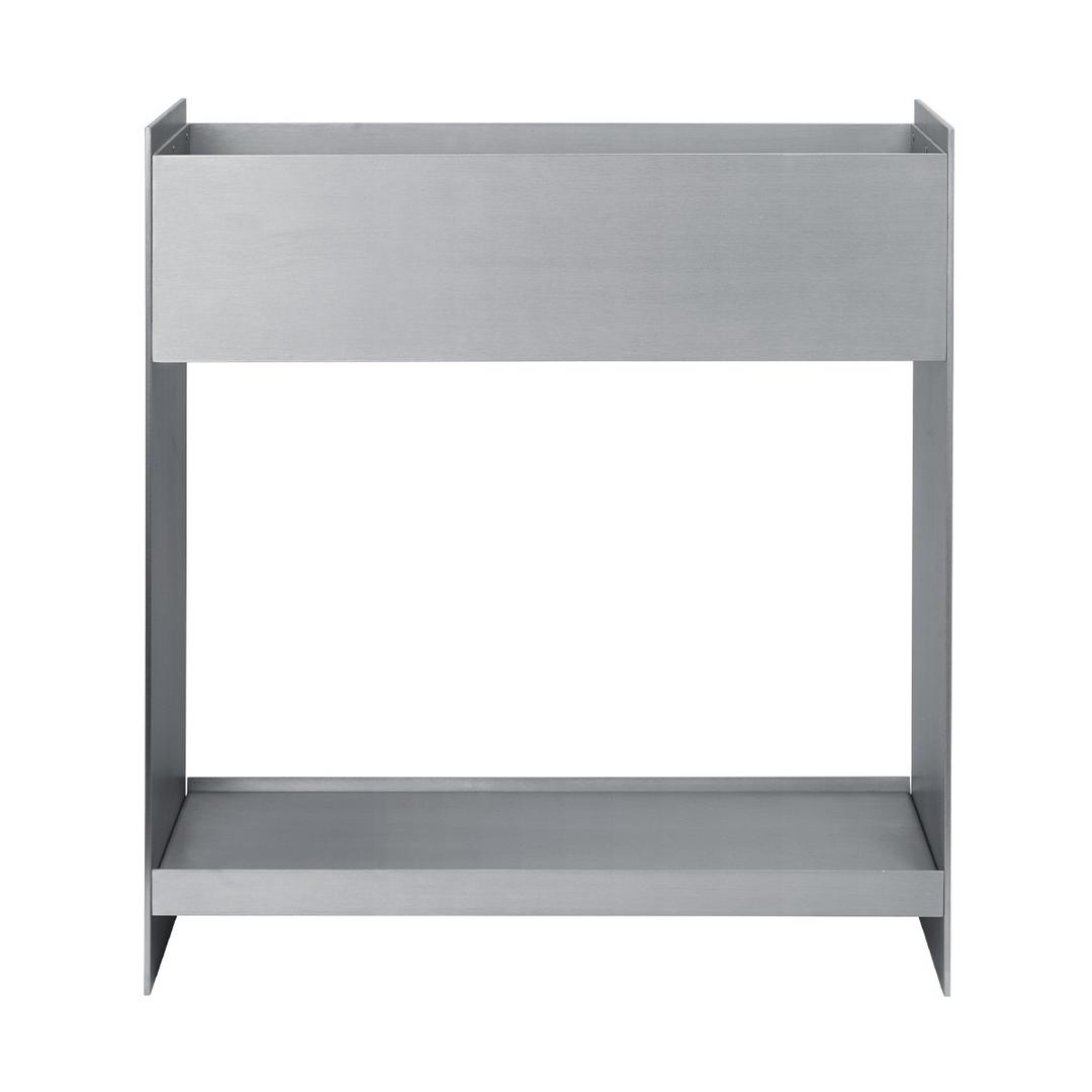 lager plant box with shelf - aluminium