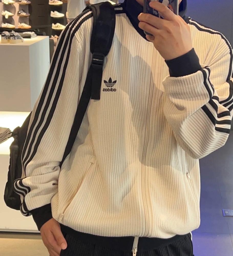 아디다스 아디컬러 클래식 와플 져지 자켓 베켄바우어 트랙 자켓 원더 화이트,블랙 L-3XL사이즈 JW0109 JW0110