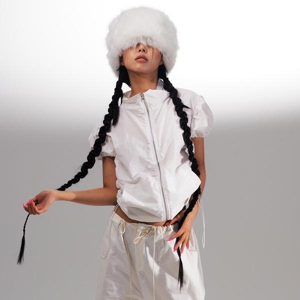 231 PUFF STRING JUMPER [WHITE]