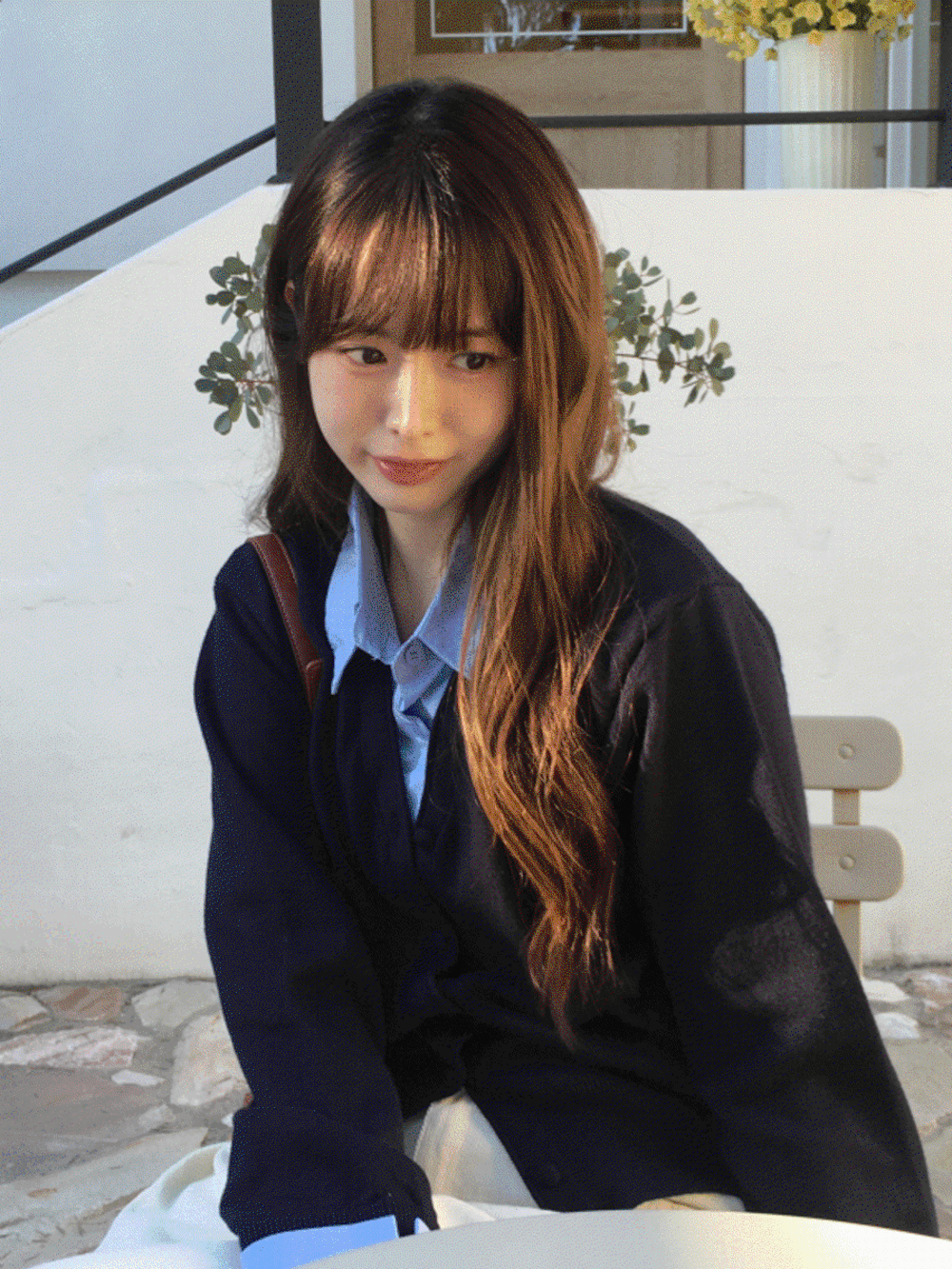 [셔츠+가디건 / 66까지 ] 몰리 셔츠 레이어드 니트 가디건 (4Color)