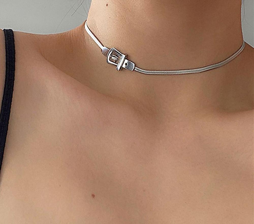 buckle chain necklace |버클 스네이크 체인 목걸이 |여자목걸이 체인목걸이 버클목걸이 체인초커 초커 초커목걸이 뱀줄목걸이